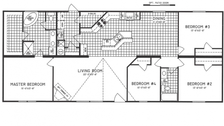 Mobile Home Floor Plans 4 Bedroom | Mobile Homes Ideas