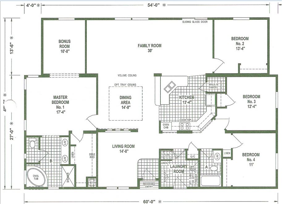 3 Bedroom Triple Wide Mobile Home Floor Plans Floorplans Click