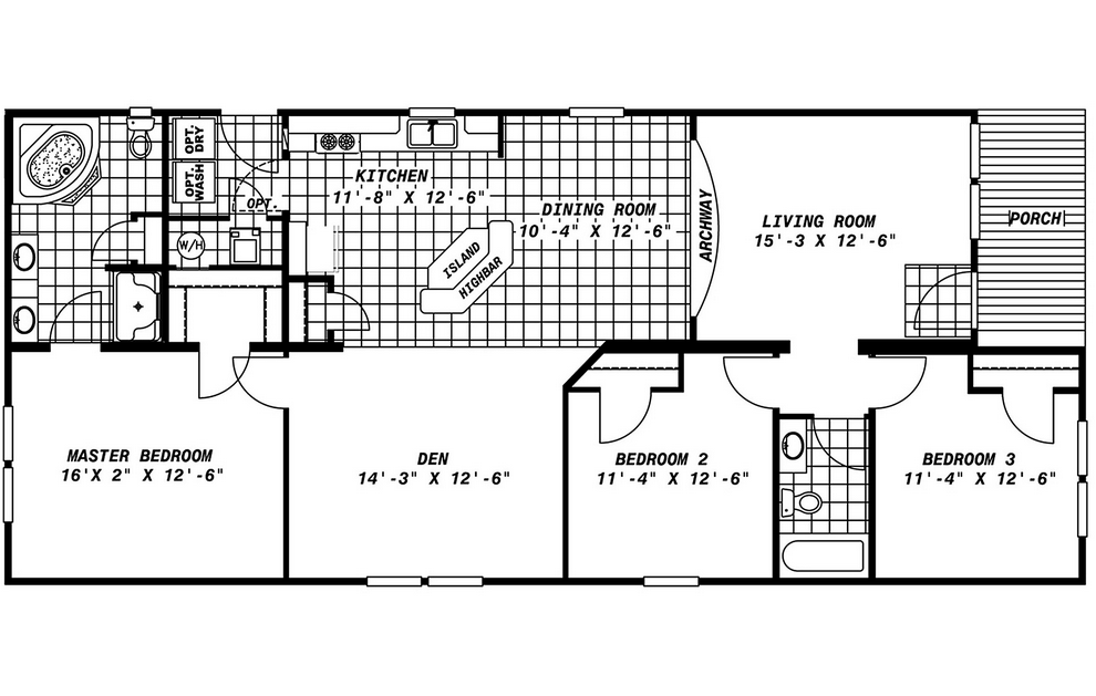 Mobile Home Floor Plans with Porch Mobile Homes Ideas