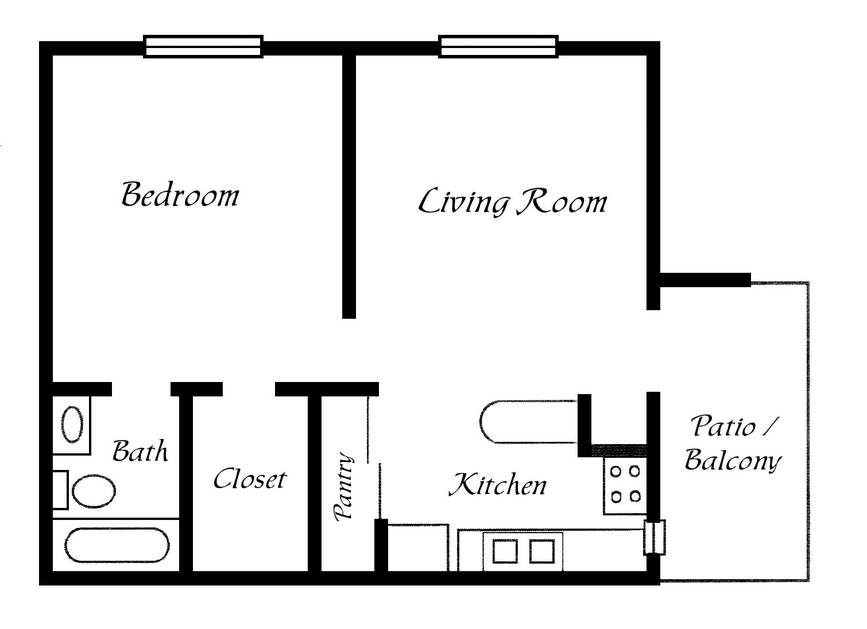 Mobile Home  Floor  Plans  1 Bedroom Mobile Homes Ideas