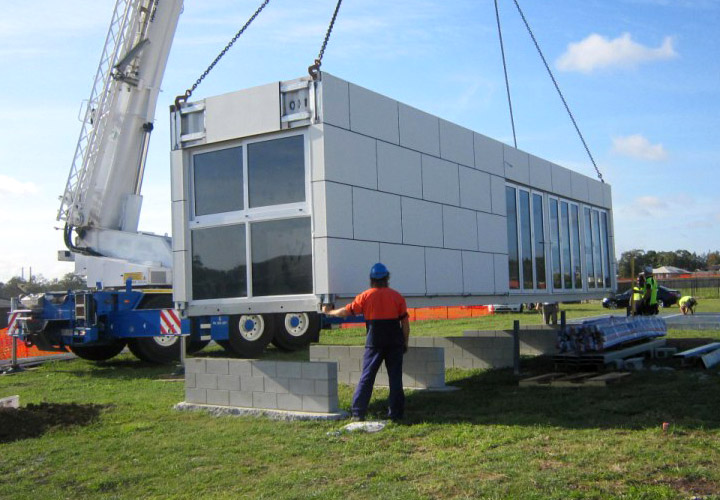 shipping container house construction