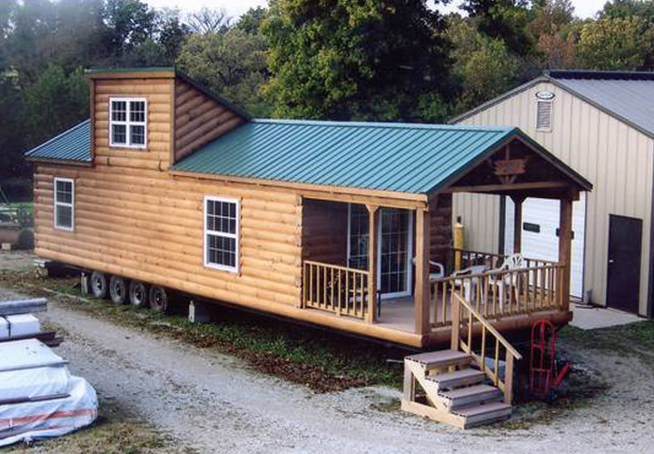 Log Cabin Mobile Homes with Lofts