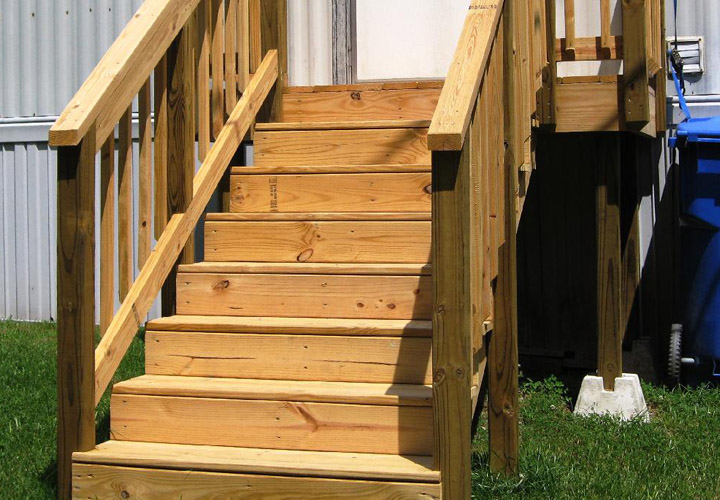 Mobile Home Exterior Steps