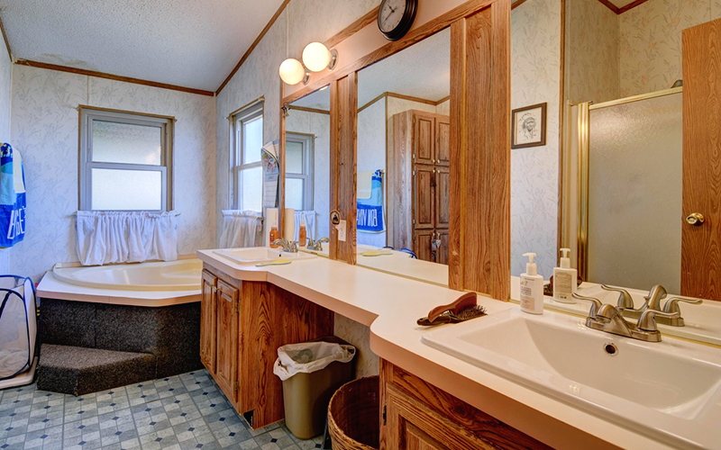 Updating Bathroom Cabinets and Countertops Mobile Home