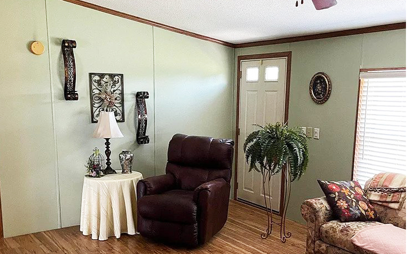 Mobile-Home-Interior-with-Sage Green Color