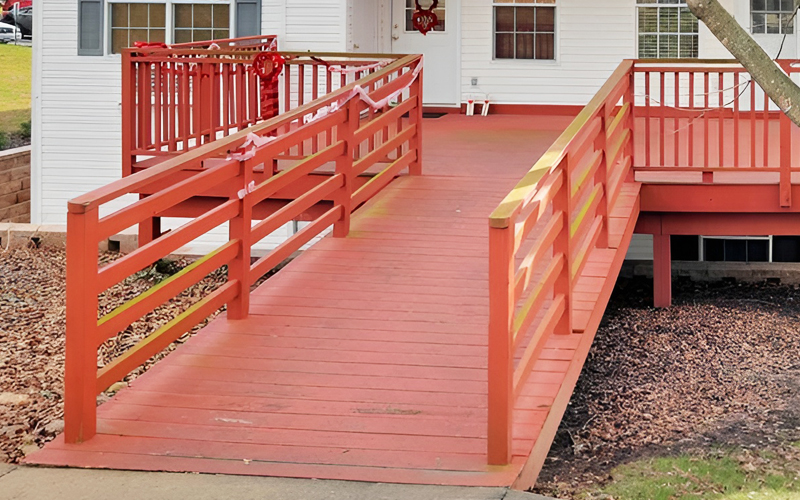 Mobile Home Wide Wooden Ramp