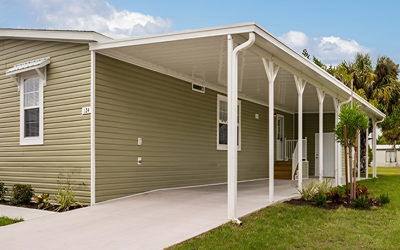 mobile home carport support posts