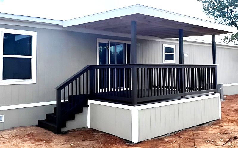 Contemporary Minimalist Porch-Double-Wide-Mobile-Home