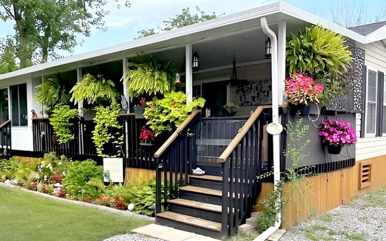 10 Top Double Wide Mobile Home Front Porch Designs