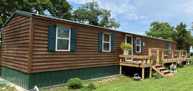 Mobile Home with Wood Siding