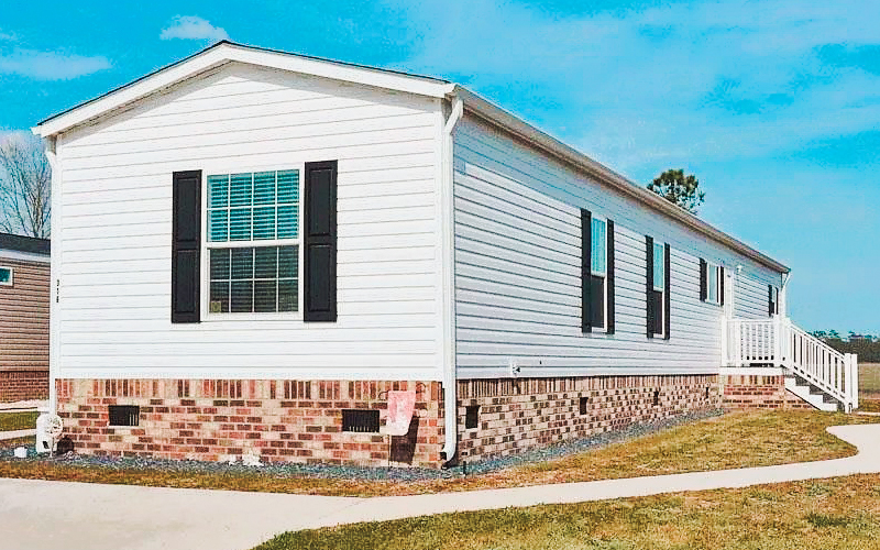 mobile homes with faux brick skirting