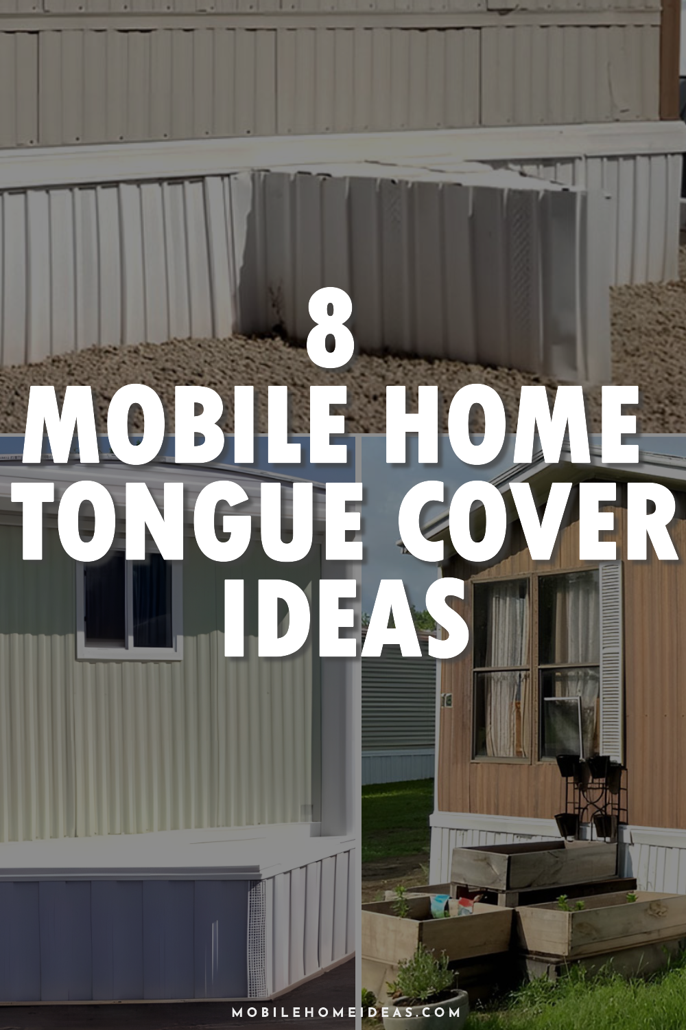 Check out these 8 creative ideas for covering the tongue of your mobile home. From simple and functional to decorative and stylish, these tongue cover options are perfect for adding a finishing touch to your home's exterior.