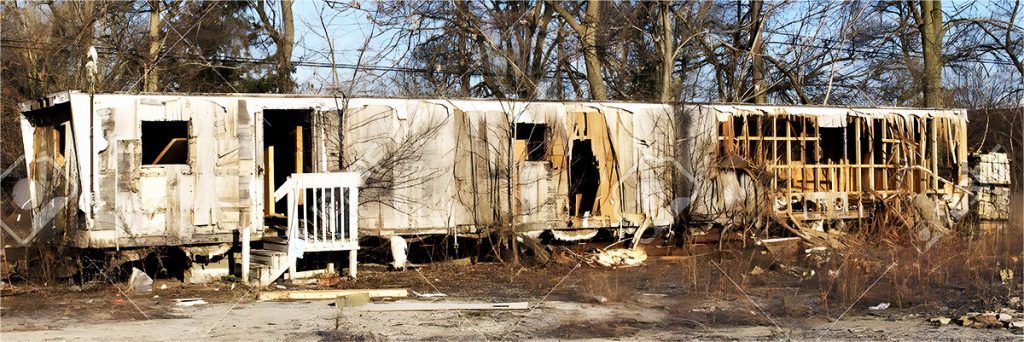 Demolition of Old Mobile Homes