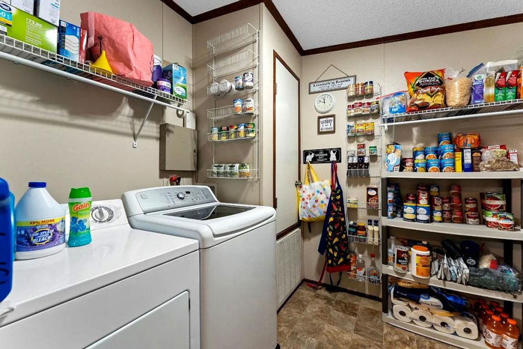 Inside-double-wide-mobile-home-laundry room