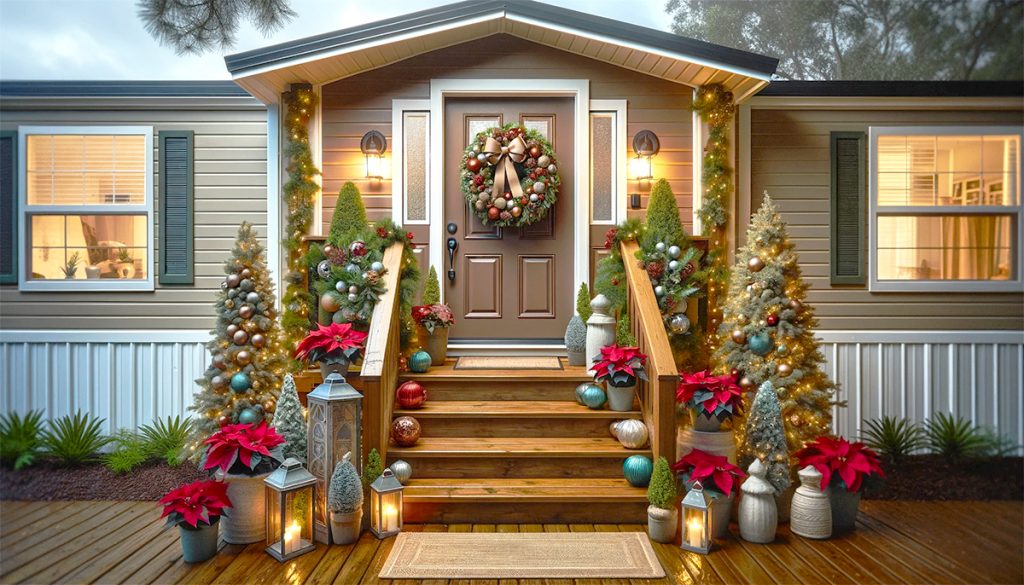 Mobile-Home-Christmas Front Door Wreath