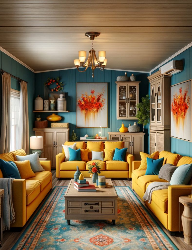 Mobile-Home-Interior-Warm-Vibrant Colors -Color-Schemes