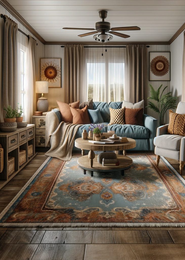 Mobile-Home-Living-Room-Bohemian Style