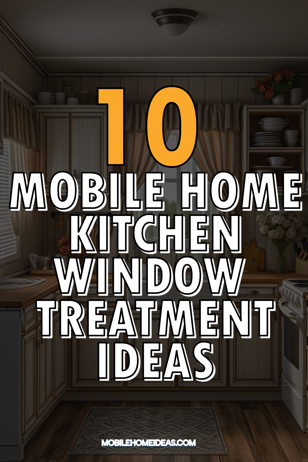 10 Mobile Home Kitchen Window Treatment Ideas