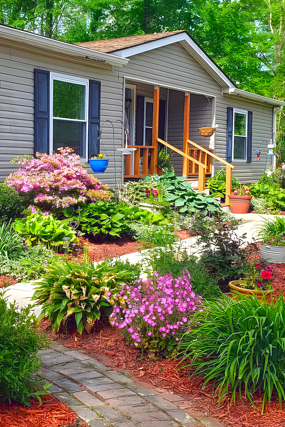 Exterior-Mobile-Home-Remodeling Landscaping