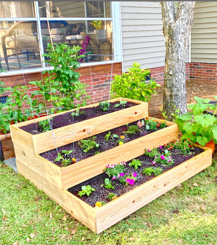 Mobile Home Tiered Garden Beds