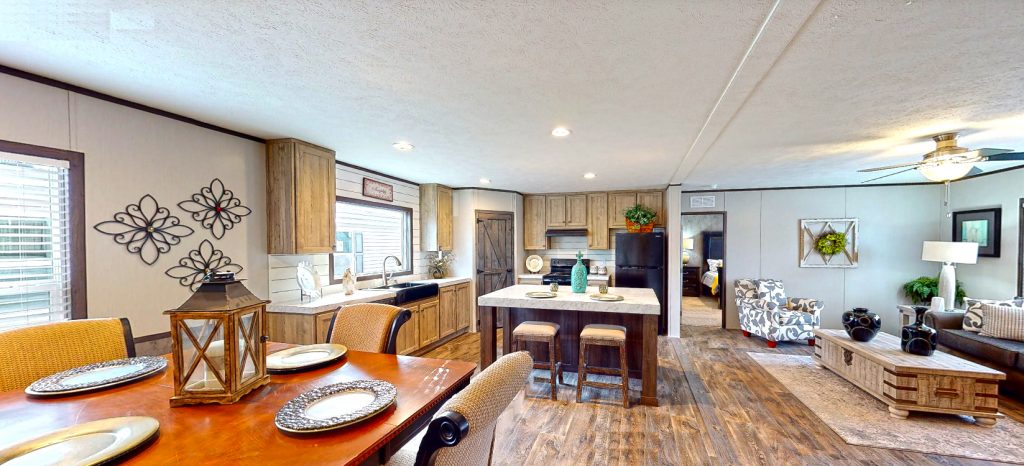 3-Bedroom-Double-Wide-Mobile-Home Living Space