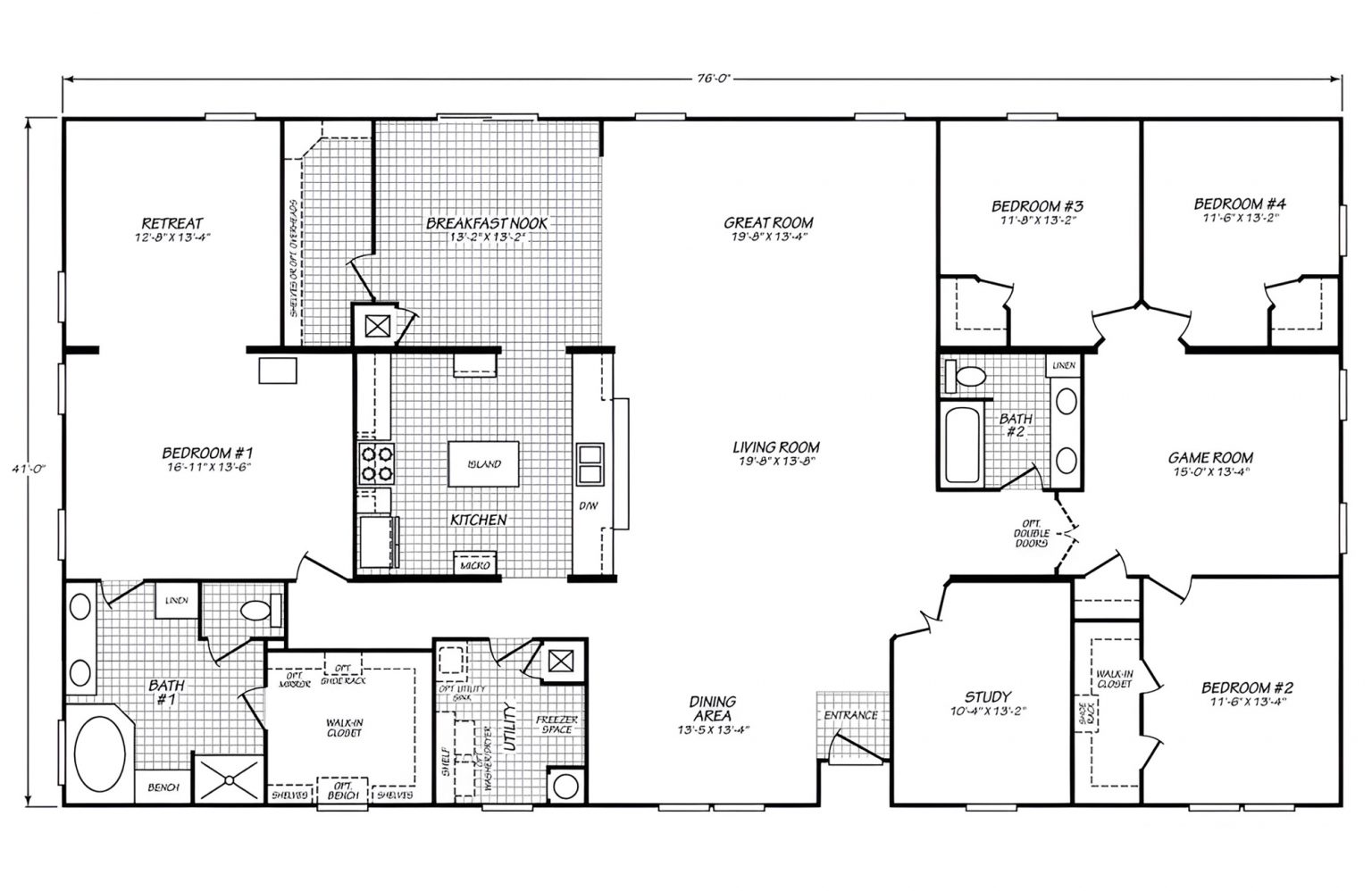 4 Bedroom Triple Wide Mobile Home