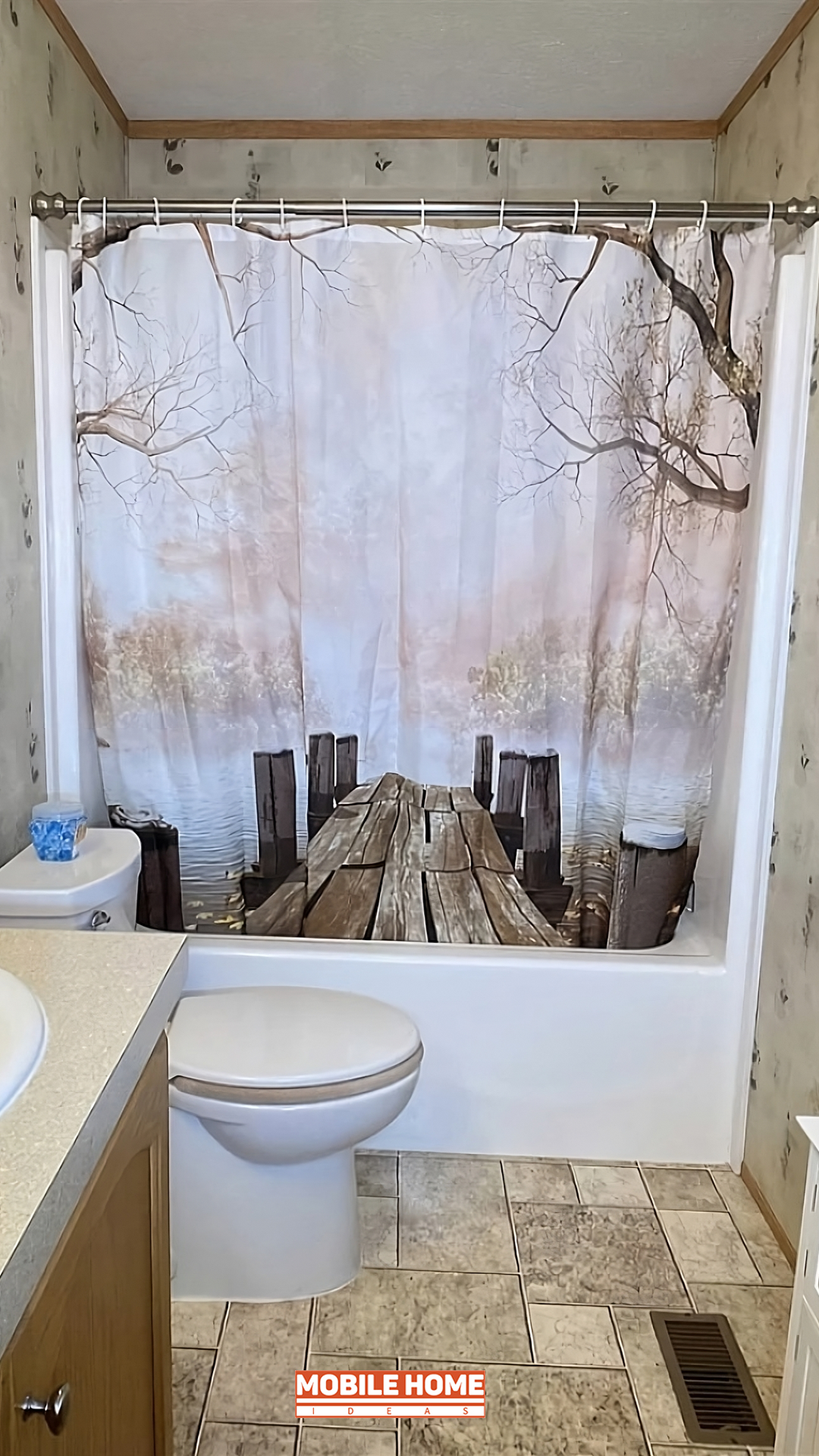 Mobile Home Bathroom Makeovers Replace Shower Curtains