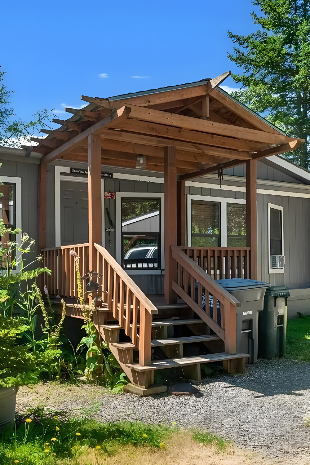 Mobile-Home-Porch-Integrated Steps