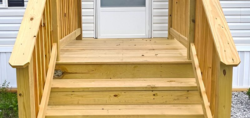 how to build wood steps for mobile home