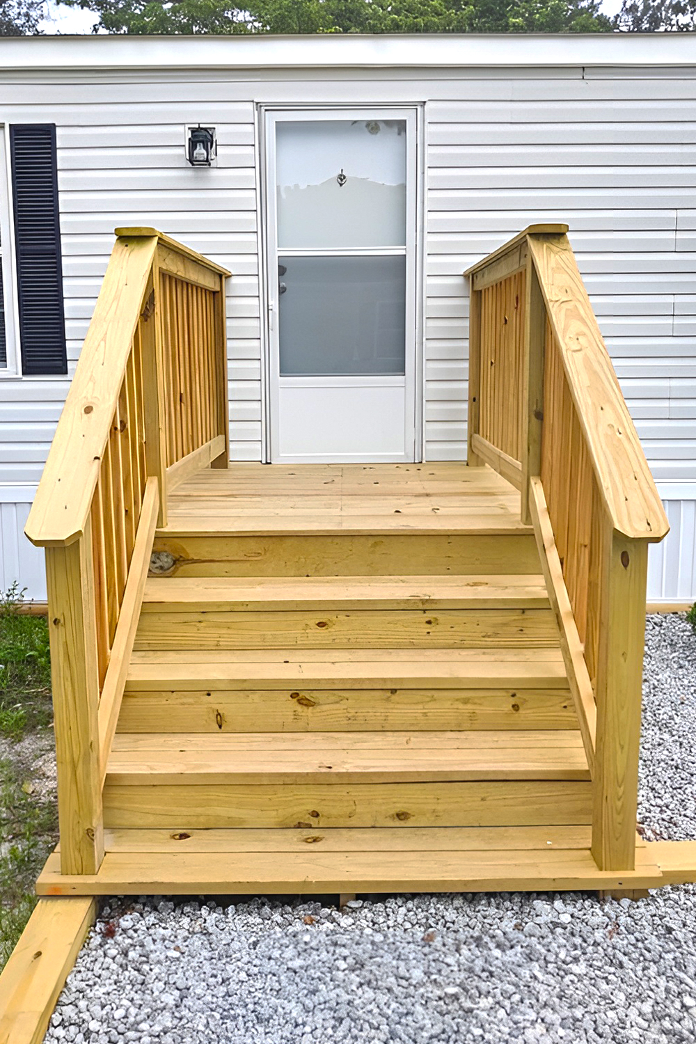 how to build wood steps for mobile home