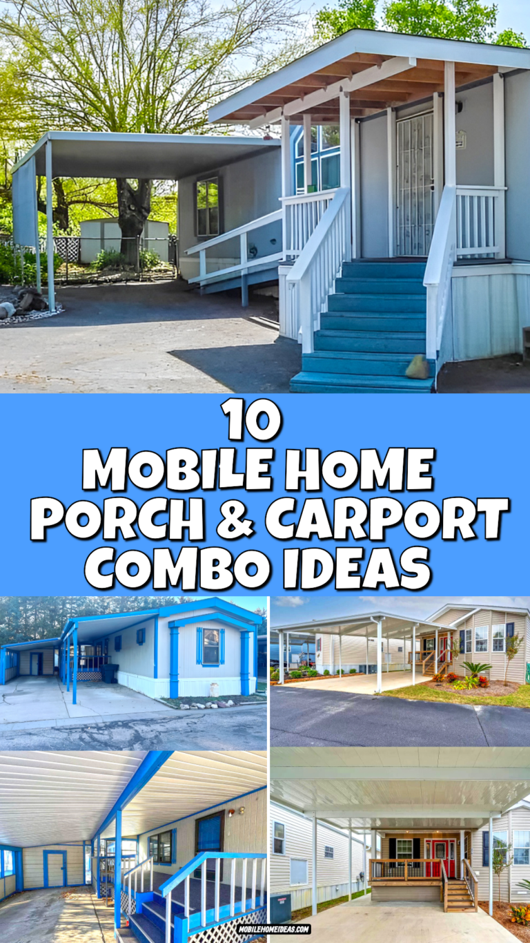 10 Mobile Home Porch & Carport Combo Ideas