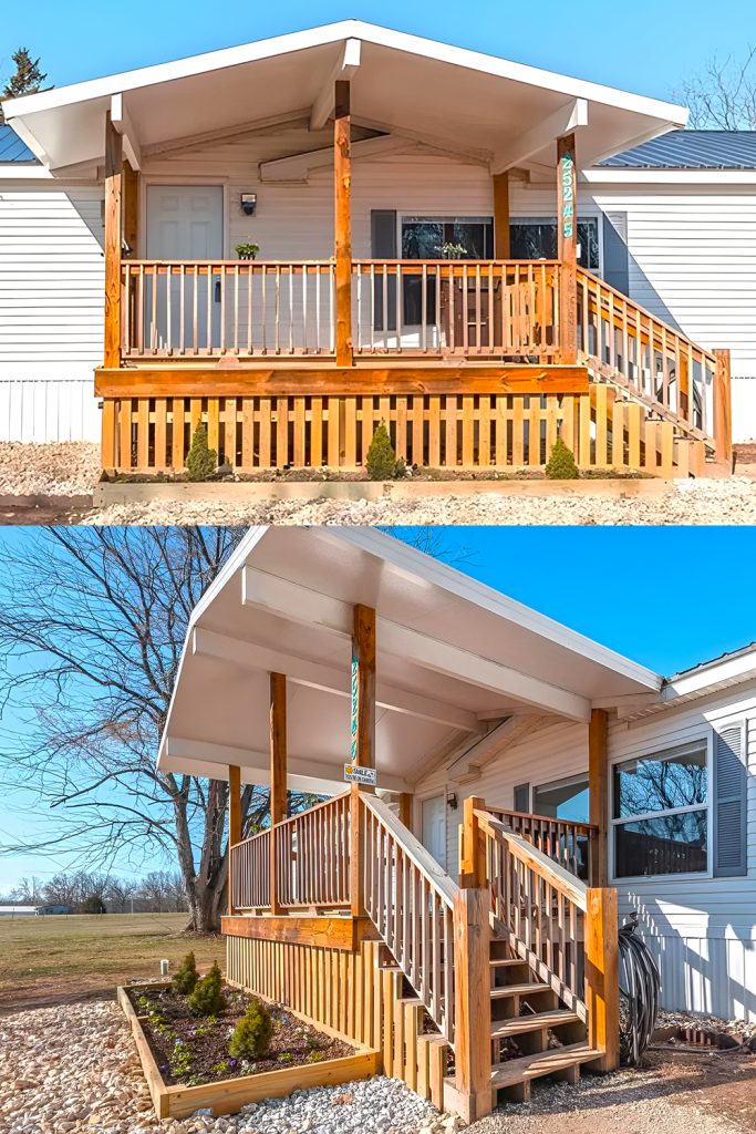 7 Mobile Home Wooden Porch Design Ideas