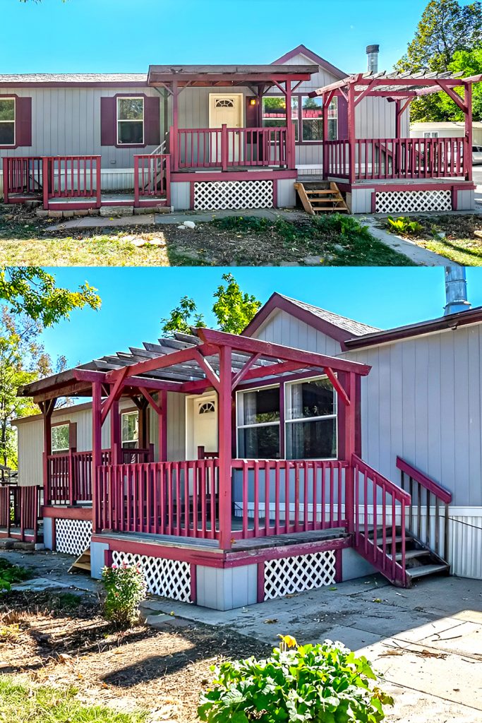 7 Mobile Home Wooden Porch Design Ideas