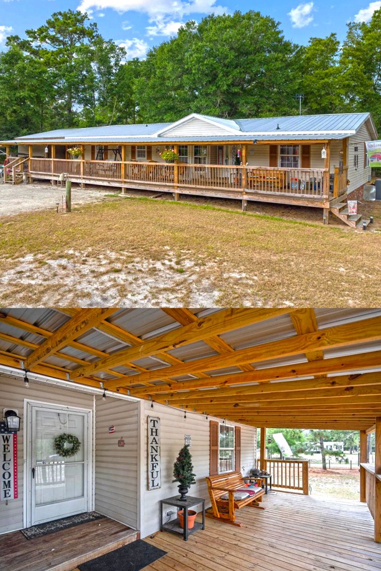 7 Mobile Home Wooden Porch Design Ideas