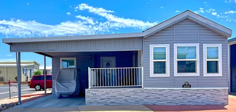 10 Gray Mobile Home Exterior Color Schemes Ideas