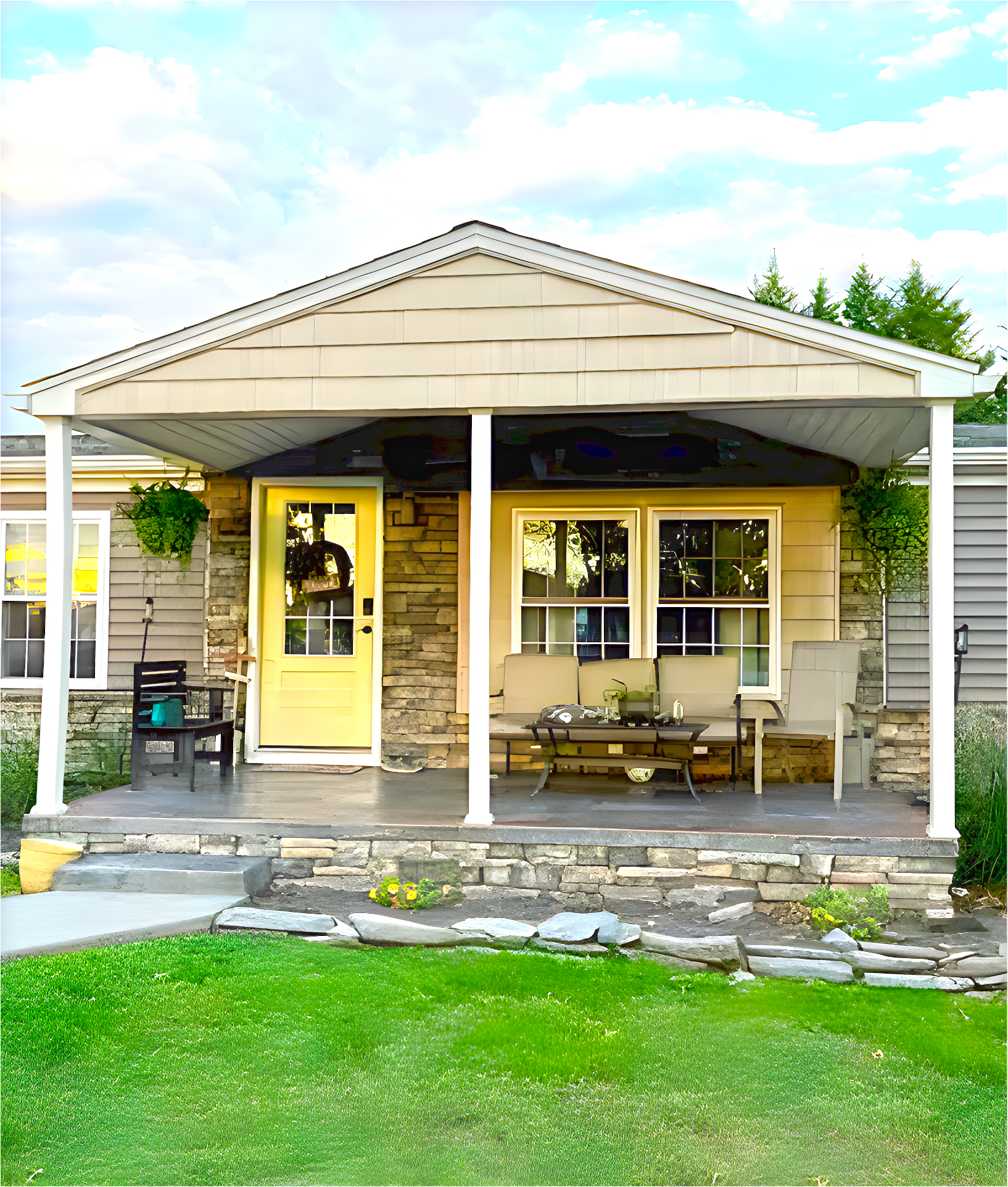 Modern Concrete Porch