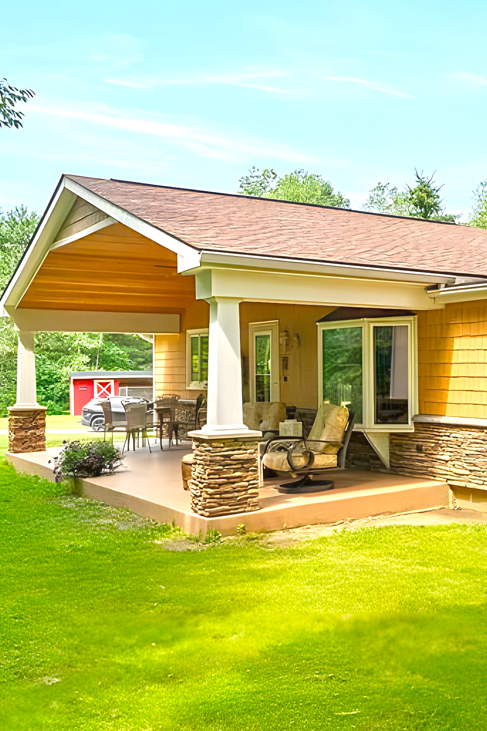 Sophisticated Concrete Porch