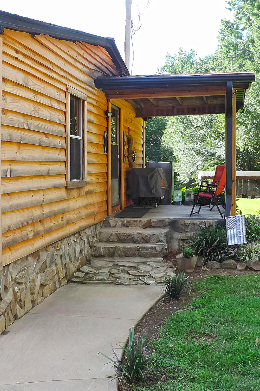 Rustic Concrete Porch