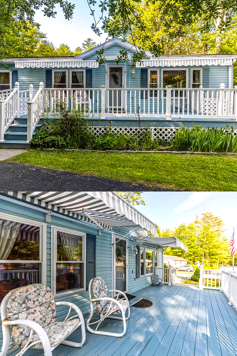 Striped Awnings Add a Touch of Whimsy