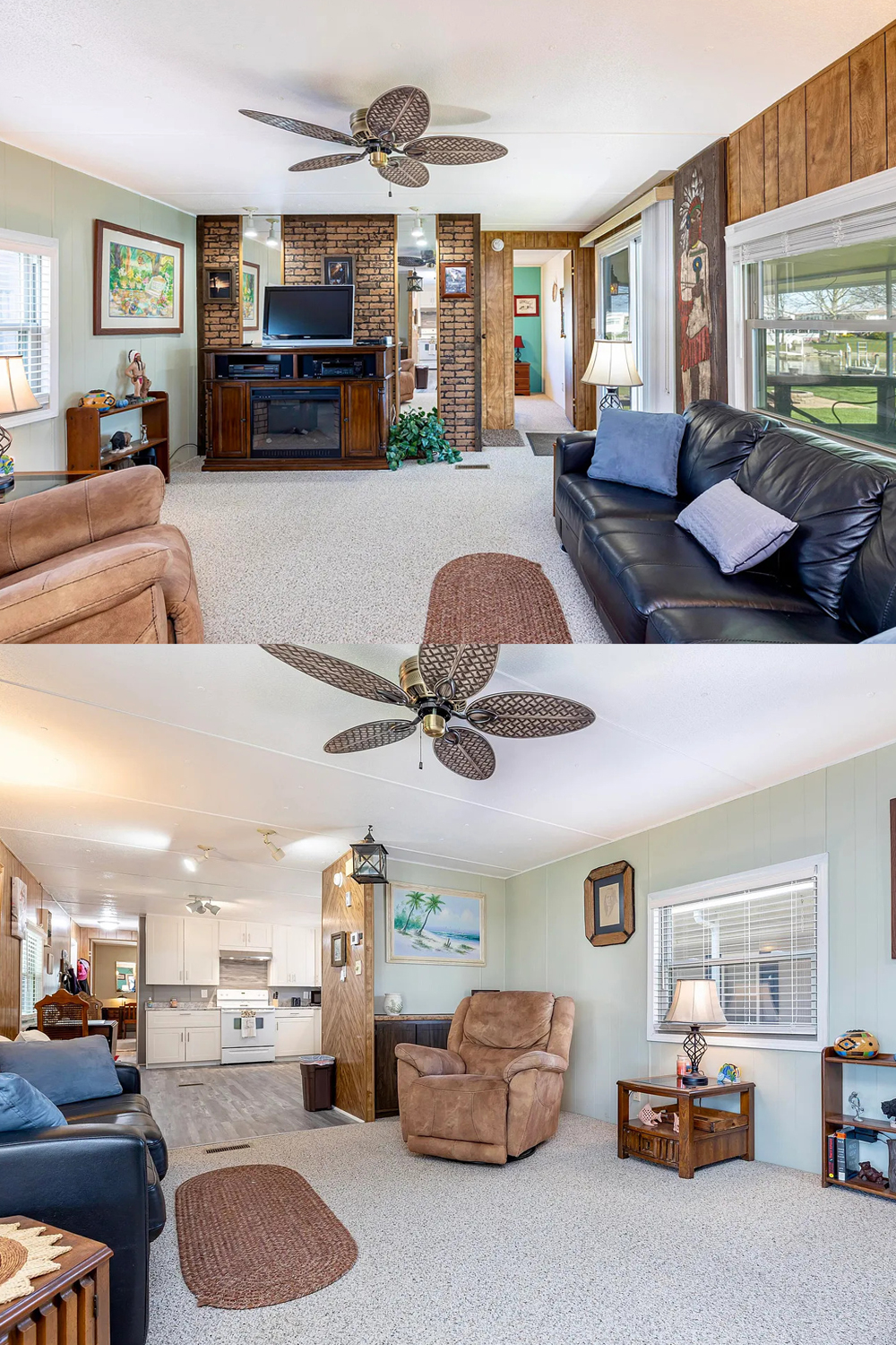 1979-Single-Wide-Mobile-Home-Remodeled Living Room