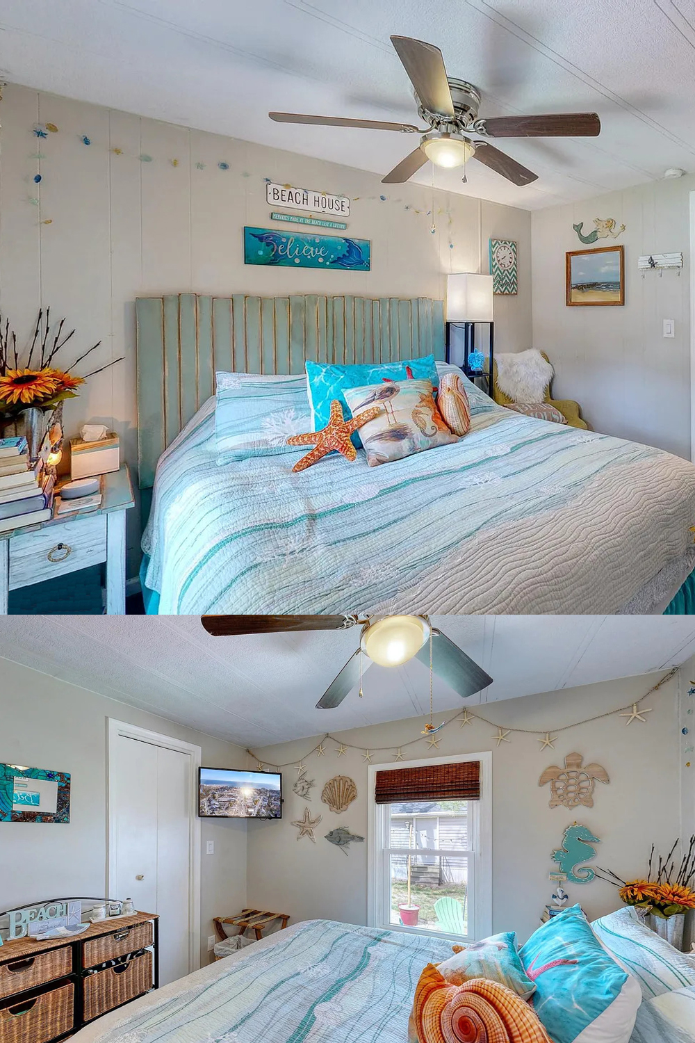 Coastal Mobile Home Bedroom Decor Inspiration