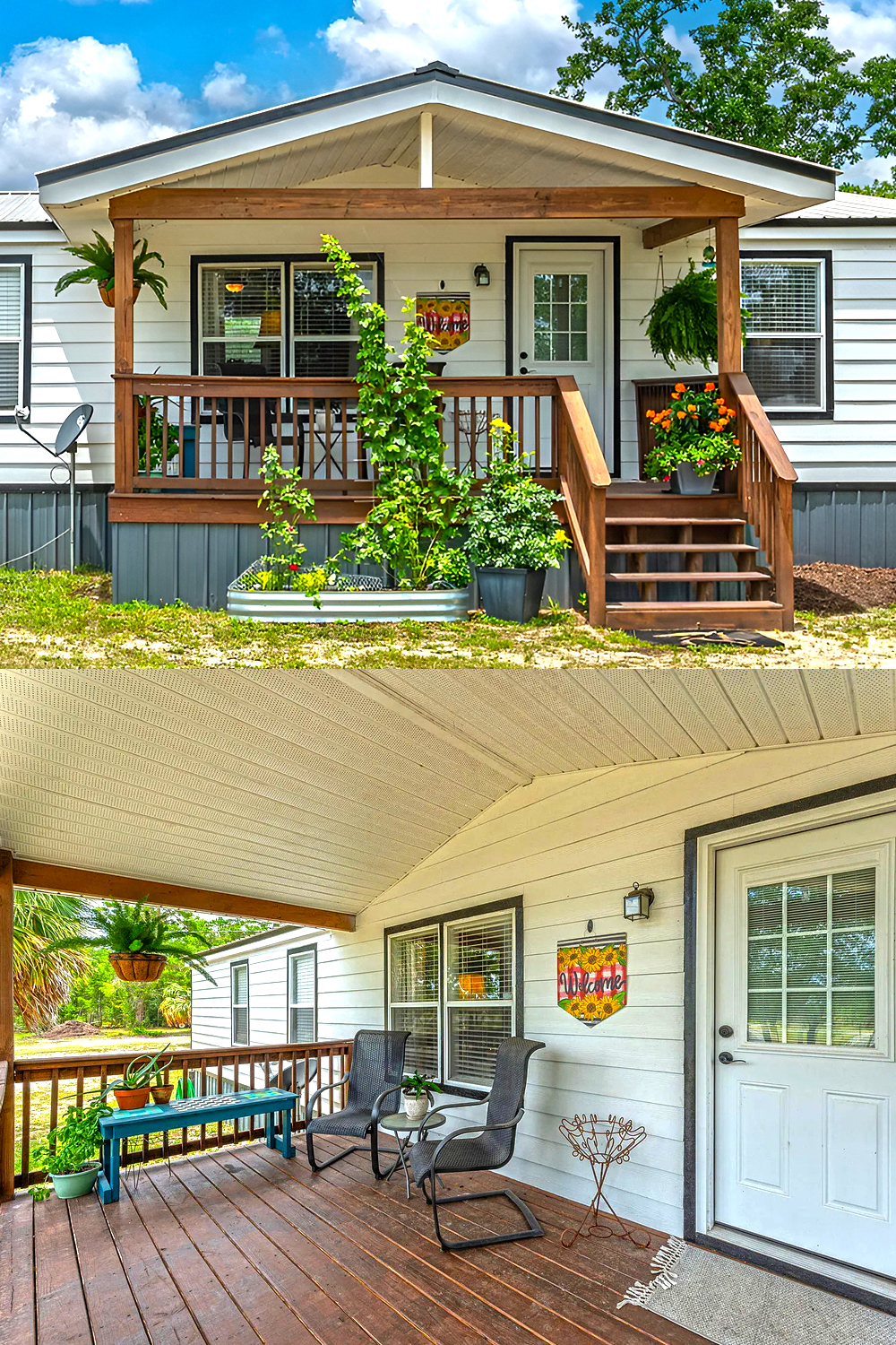  Make Mobile Home Exterior Look Like a House - Porch