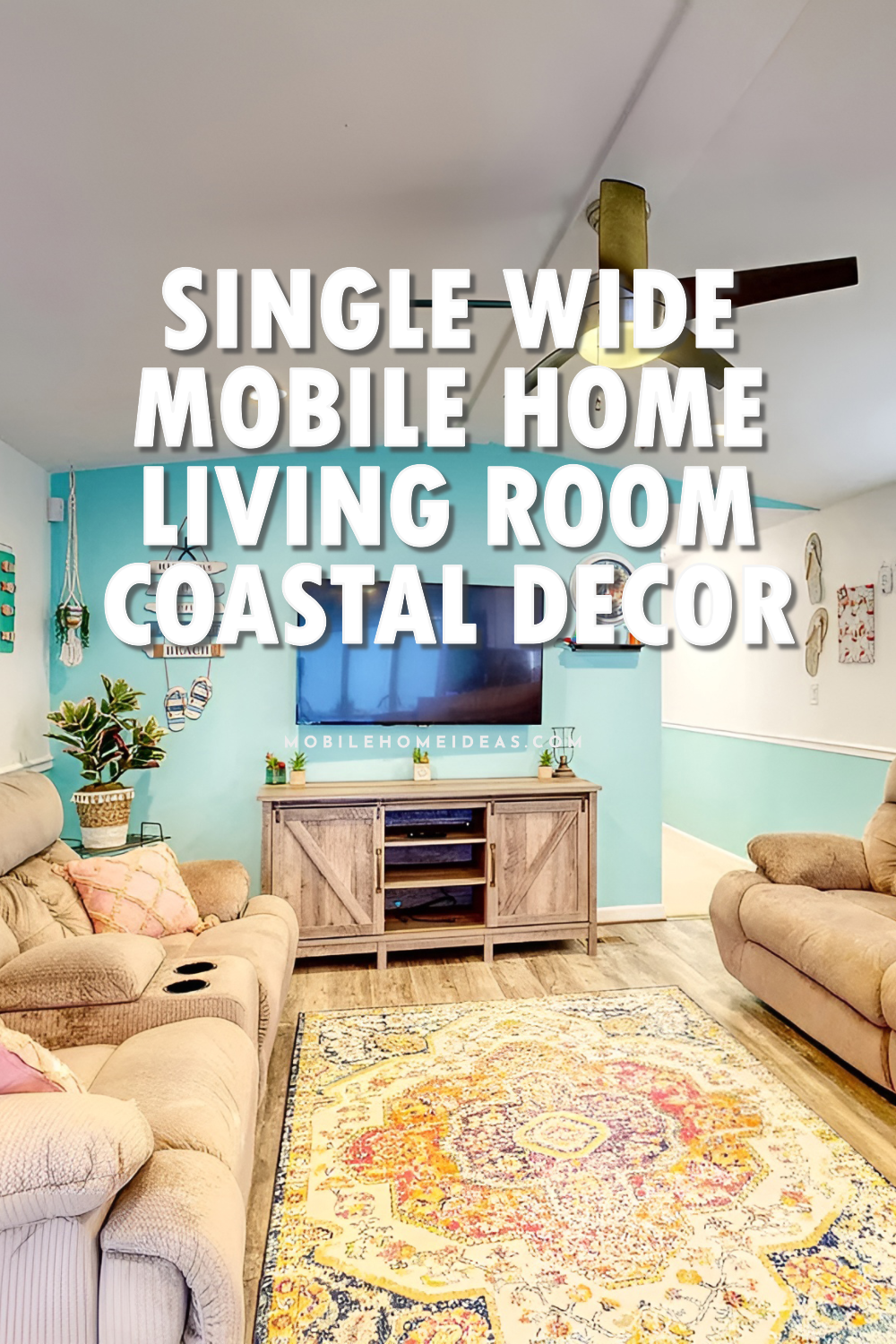 Single-Wide-Mobile-Home-Living-Room-Coastal-Decor-Ideas