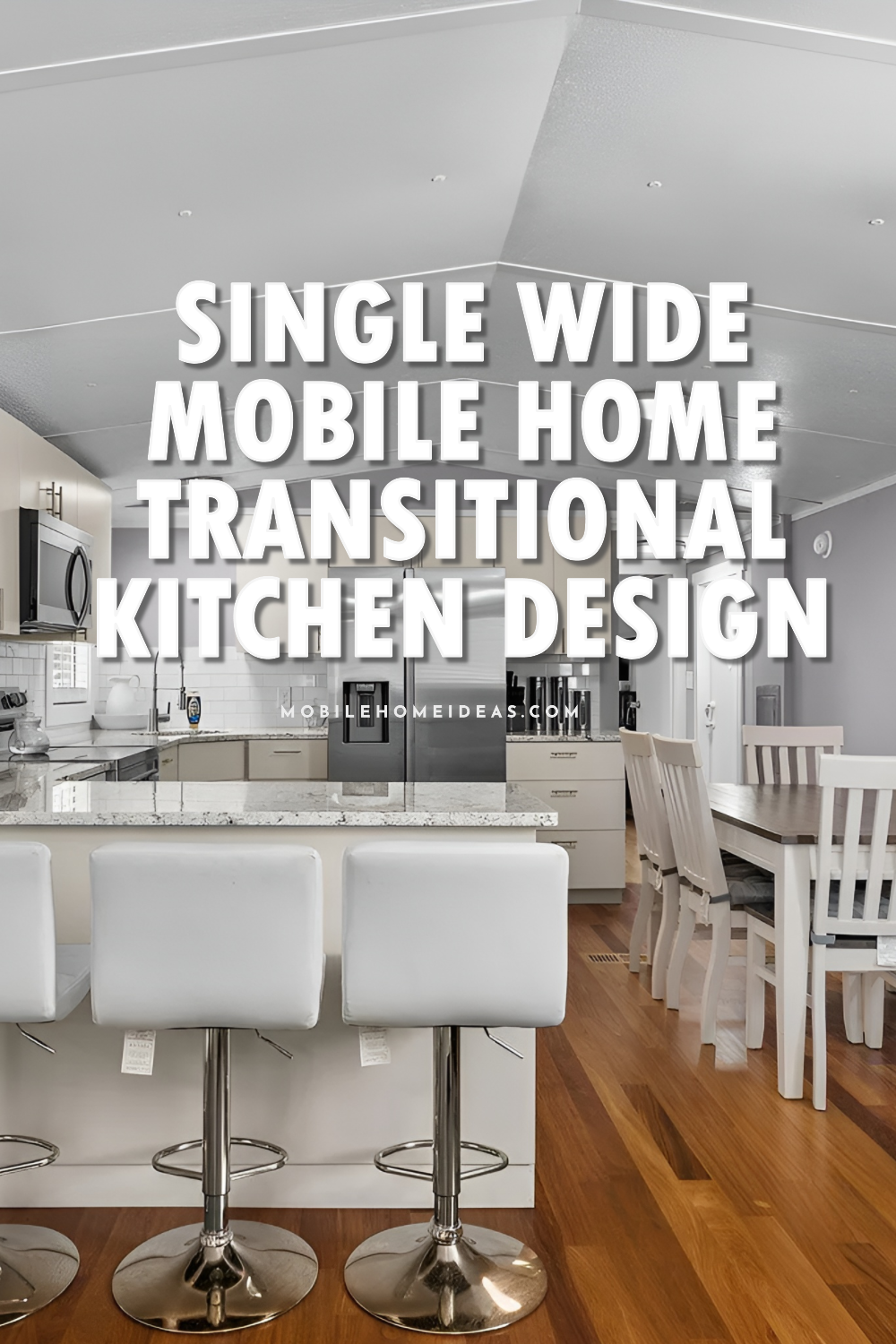 Single Wide Mobile Home Transitional Kitchen Design