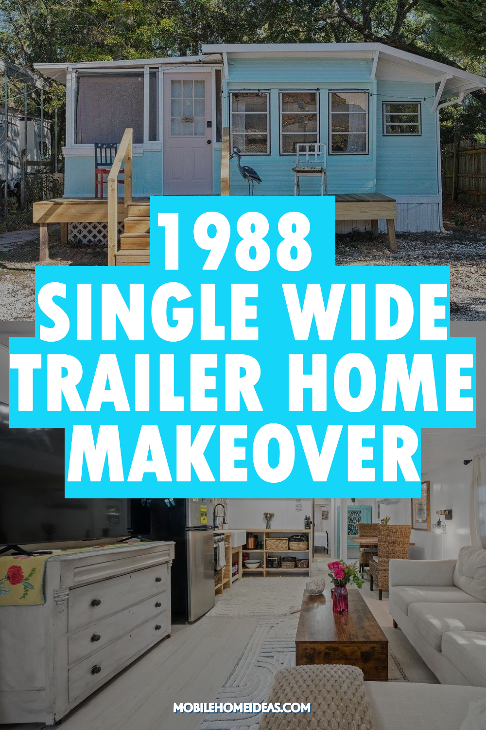 1988 Single Wide Trailer Makeover