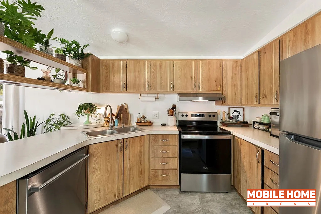 1991-Single-Wide-Mobile-Home-Remodel-Kitchen Design