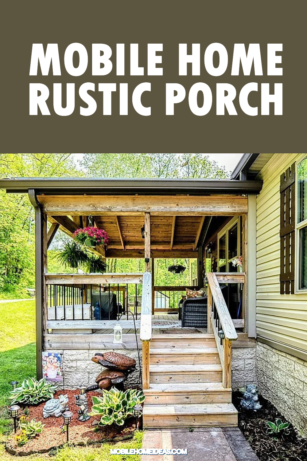 How to Create a Cozy Rustic Front Porch for Your Mobile Home