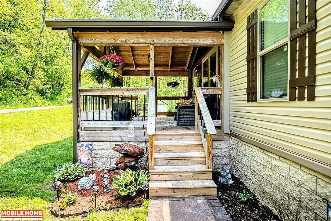 Mobile Home Rustic Front Porch