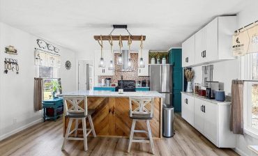 Single Wide Mobile Home Kitchen Farmhouse Makeover