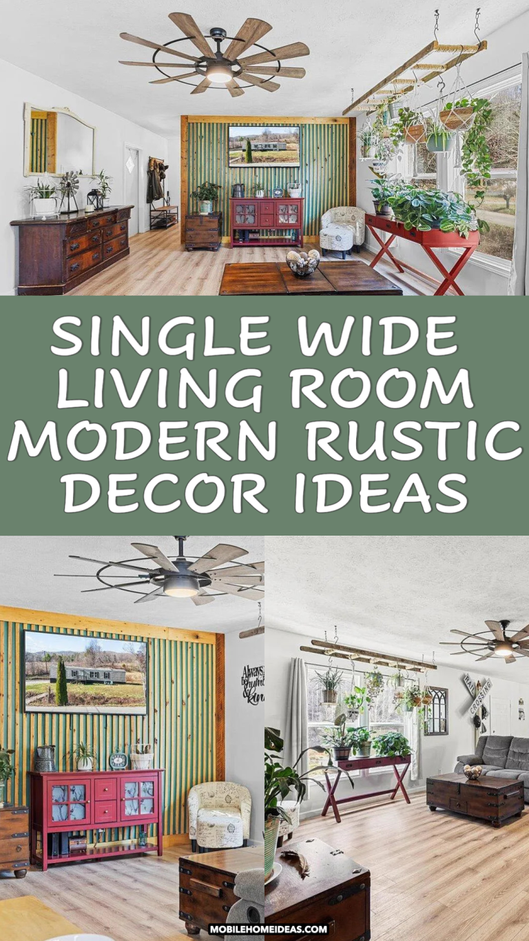 How to Decorate a Single Wide Mobile Home Living Room in Modern Rustic